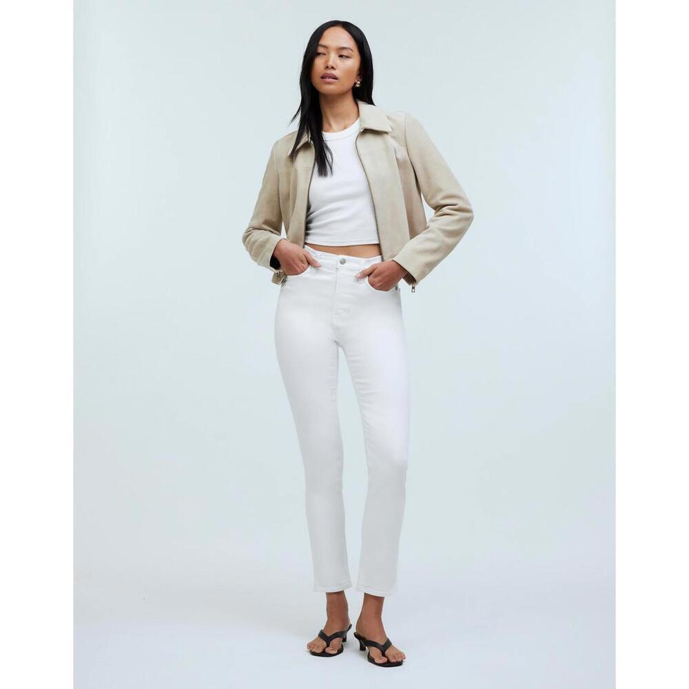 NWT Madewell Stovepipe High-Rise White Denim Jeans Women's size 30